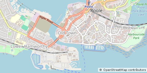 Map of Poole, Dorset
