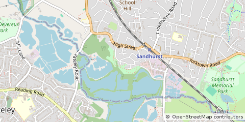 Map of Sandhurst, Berkshire
