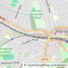 Map of Harrow, Middlesex