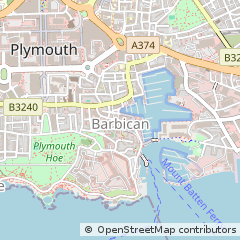 Map of The Barbican, Plymouth