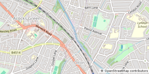 Map of Solihull, West Midlands