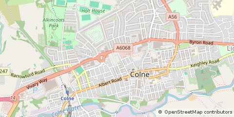 Map of Colne, Lancashire