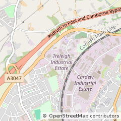 Map of Redruth, Cornwall