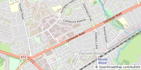 Map of Romford, Essex