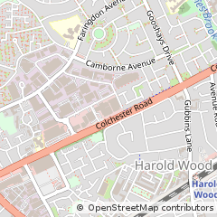 Map of Romford, Essex