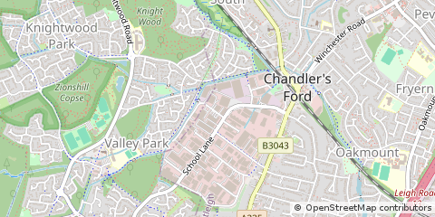 Map of Eastleigh, Hampshire