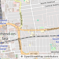 Map of Southend-on-SEA, Essex