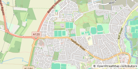Map of Bishops Stortford, Essex