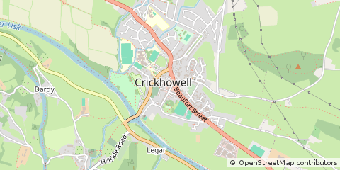 Map of Crickhowell