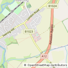 Map of Feering, Essex