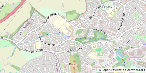 Map of Frankley, Birmingham