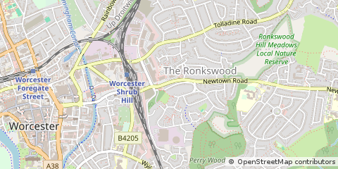 Map of Worcestershire