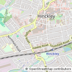 Map of Hinckley, Leicestershire