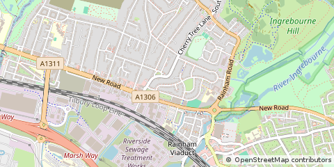 Map of Upminster, Essex