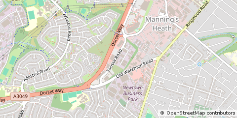 Map of Poole, Dorset