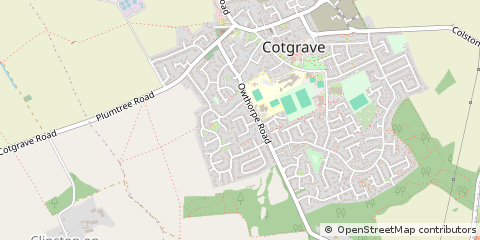 Map of Cotgrave, Nottingham