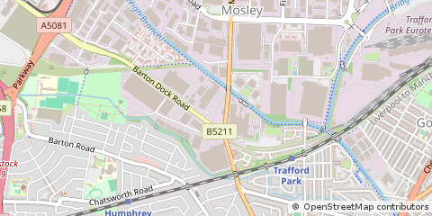 Map of Stretford, Manchester