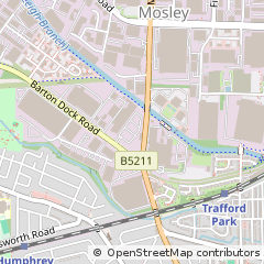 Map of Stretford, Manchester