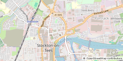 Map of Stockton-on-Tees