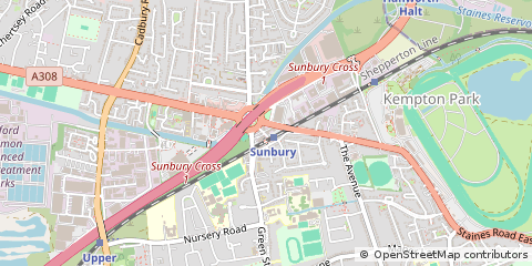 Map of Sunbury-on-Thames