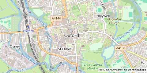 Map of Oxford, Oxfordshire