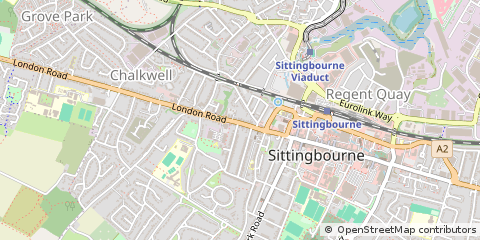 Map of Sittingbourne, Kent