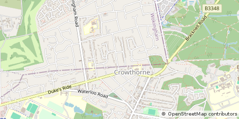 Map of Crowthorne, Berkshire