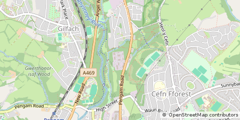 Map of Blackwood, Gwent
