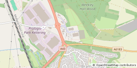 Map of Kettering, Northamptonshire