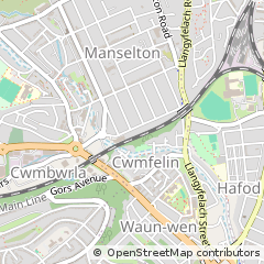 Map of Manselton, Swansea