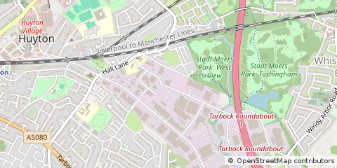 Map of Huyton, Merseyside