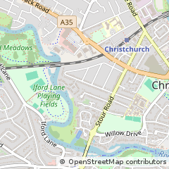 Map of Christchurch, Dorset