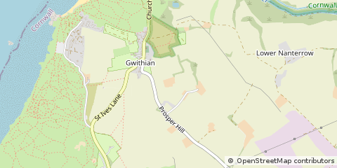 Map of Hayle, Cornwall