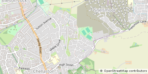 Map of Chellaston, Derbyshire