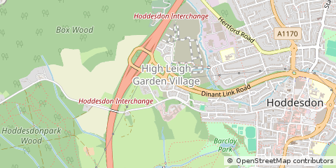 Map of Hoddesdon