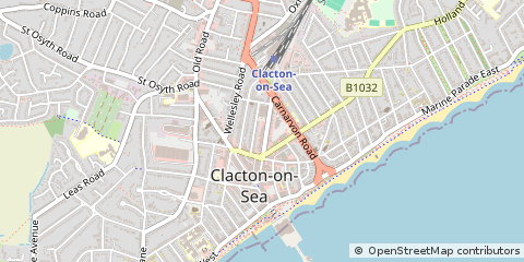 Map of Clacton on SEA, Essex