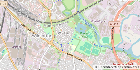 Map of Derby, Derbyshire