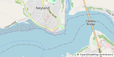 Map of Neyland, Pembrokeshire