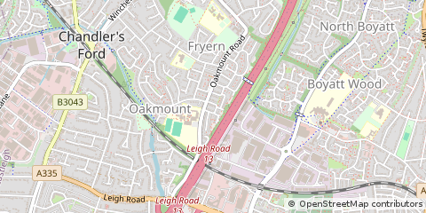 Map of Eastleigh, Hampshire