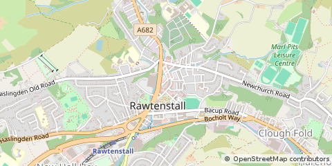 Map of Rossendale, Lancashire
