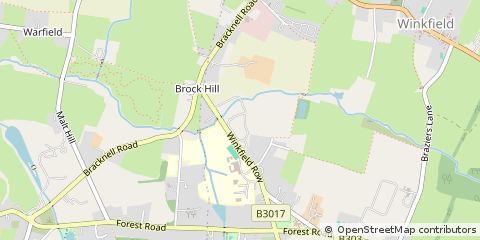 Map of Bracknell, Berkshire