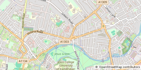 Map of Cambridge, Cambridgeshire