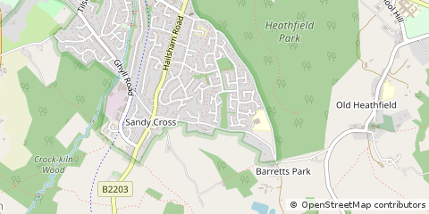 Map of Heathfield, East Sussex