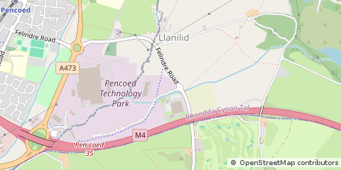 Map of Bridgend