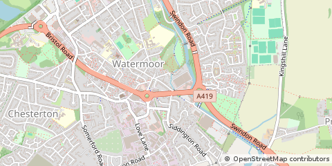 Map of Cirencester, Wiltshire
