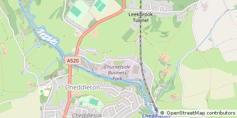 Map of Leek, Staffordshire