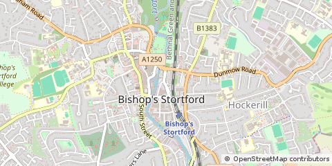Map of Bishop's Stortford, Hertfordshire