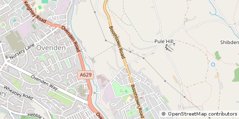Map of Halifax, West Yorkshire