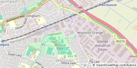 Map of Warrington