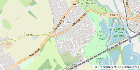 Map of Charvil, Berkshire